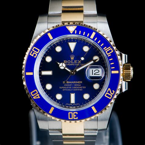 rolex sub two tone